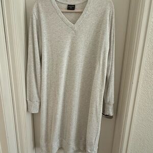 32 Degrees Heather Light Gray V-Neck Dress